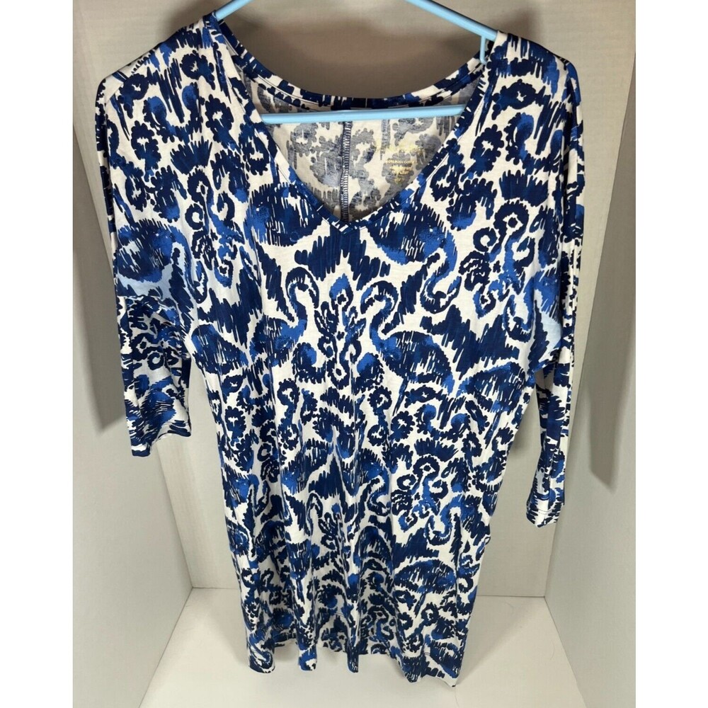 Lilly Pulitzer Cori Dress Womens Size XXS Blue And White Beach Bathers Flamingo